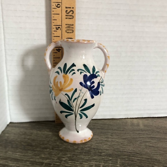Vtg Italian Hand Painted Miniature Vase - Picture 8 of 13